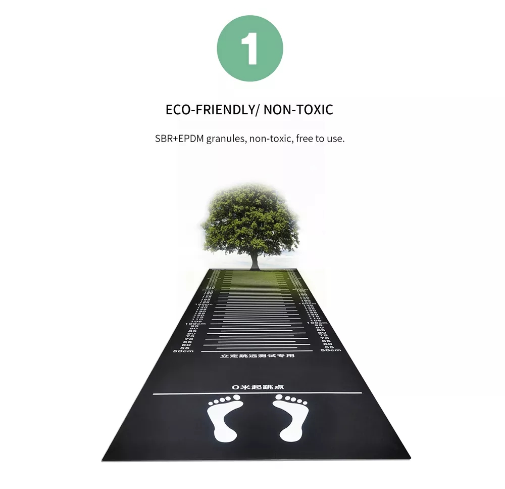 PAIDU Manufacturer BSCI School Entrance Examination Rubber Standing Long Jump Mat