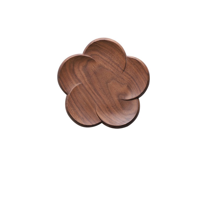 Paidu Manufacturer Solid wood petal black walnut cup mat