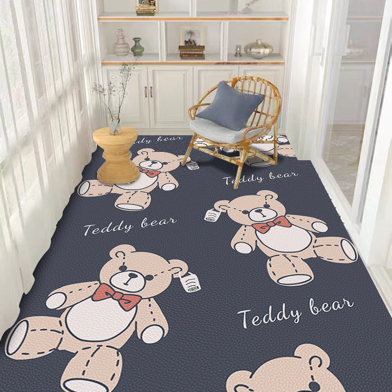 Paidu Manufacturer PVC washable cartoon carpet mat on leather rugs mat